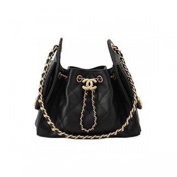 샤넬 25 체인 플랩 미니 숄더백 블랙 금장 AS5631