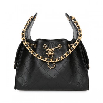 샤넬 25 체인 플랩 스몰 숄더백 블랙 은장 AS5293