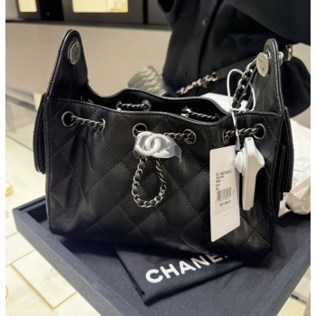 샤넬 25 체인 플랩 미니 숄더백 AS5631 블랙실버