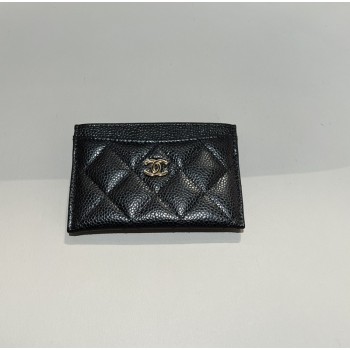 샤넬 클래식 카드홀더 AP0213 캐비어 카드지갑 블랙골드