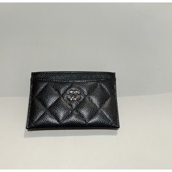 샤넬 클래식 카드홀더 AP0213 캐비어 카드지갑 블랙실버