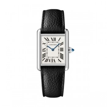 까르띠에 탱크 머스트 라지 스틸 화이트다이얼 가죽스트랩 25mm (AF)
