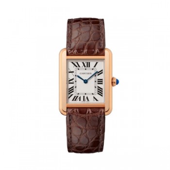 까르띠에 탱크솔로 27 스몰 로즈골드금장 화이트다이얼 가죽스트랩 (AF)