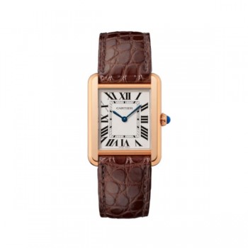까르띠에 탱크솔로 24 스몰 로즈골드금장 화이트다이얼 가죽스트랩 (AF)