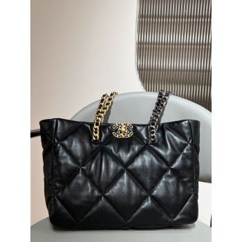 샤넬 19 라인 퀼팅 체인 쇼핑 토트백 AS3660