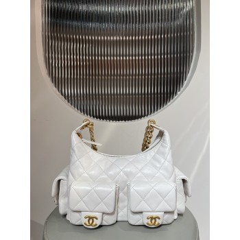 샤넬 25C 까나쥬 퀼팅 지퍼 탑핸들 숄더백 AS5339