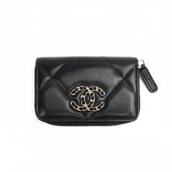 샤넬 19 로고 지퍼 장지갑 AP0949 라운드 지퍼 지갑