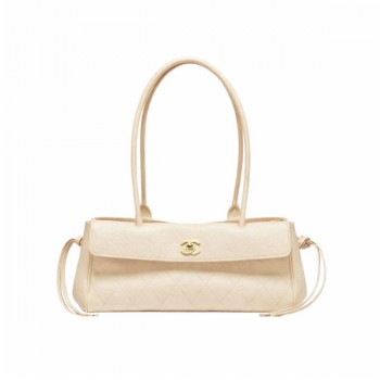 예약접수/샤넬 클래식 스몰 쇼핑 그레인드 카프스킨 토트백 베이지 골드메탈