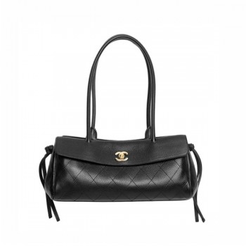 예약접수/샤넬 클래식 스몰 쇼핑 그레인드 카프스킨 토트백 블랙 골드메탈