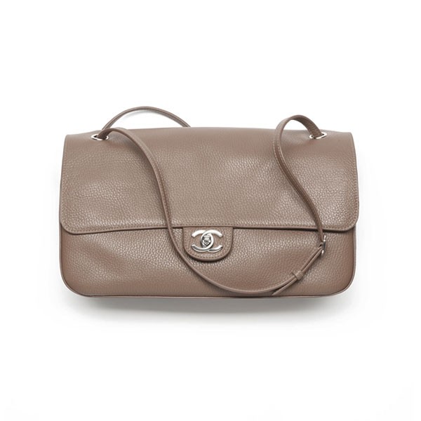 예약접수/샤넬 클래식 스몰 쇼핑 그레인드 카프스킨 토트백 브라운 골드메탈