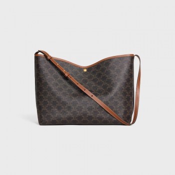 셀린느 트리옹프 캔버스 카프스킨 소프트 쇼퍼백 123912GXC