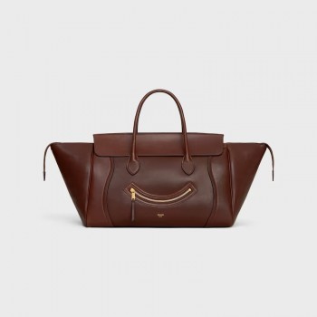 셀린느 스마일링 뉴 러기지 미디엄 램스킨 숄더백 123693GW2