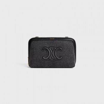 셀린느 클러치 온 체인 트리옹프 데님 미니백 10E382GV3