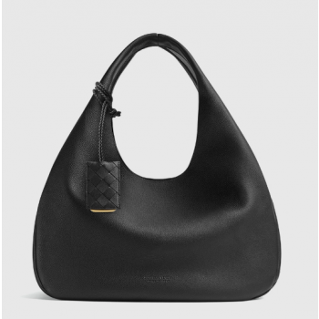 보테가 베네타 라지 캄파나 인트레치아토 그레인 카프스킨 숄더백 844251