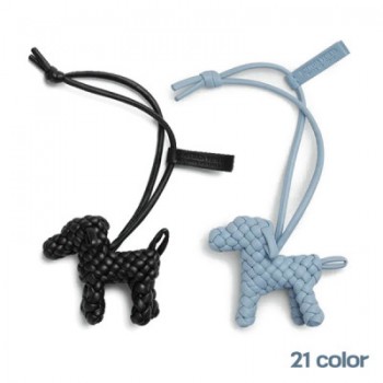 보테가 베네타 도그 참 가죽 키링 백참 807068