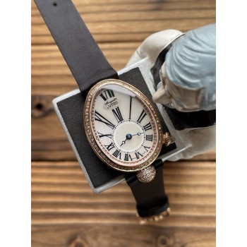 브레게 퀸 오브 나폴리 화이트골드 다이아 베젤 실크 (ZF)