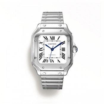 까르띠에 산토스 40MM 2018 스틸 화이트다이얼 브슬(BV)
