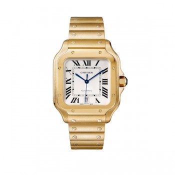 까르띠에 산토스 40MM 라지 2018 옐로우골드 스마트링크브레이슬릿(BV)