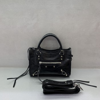 발렌시아가 르 시티 스몰 토트백 084228 램스킨 숄더 모터백