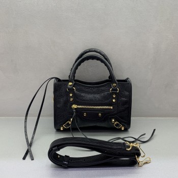 발렌시아가 르 시티 스몰 토트백 084228 램스킨 숄더 모터백