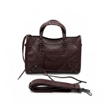 발렌시아가 르 시티 스몰 토트백 084669 램스킨 숄더 모터백