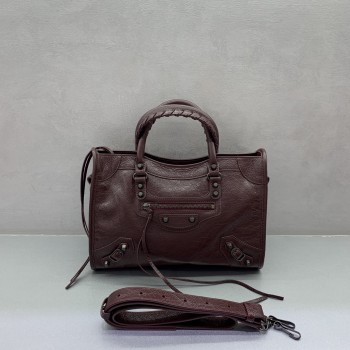 발렌시아가 르 시티 미디엄 토트백 084669 램스킨 숄더 모터백