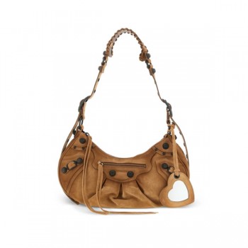 발렌시아가 르 카골 스몰 반달 호보백 가죽 숄더 크로스백