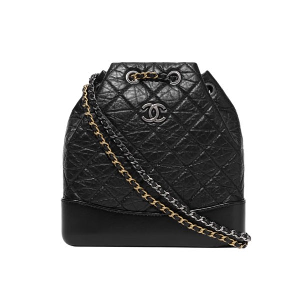 샤넬 가브리엘 스몰 빈티지 카프스킨 백팩 블랙 미디움 A94485