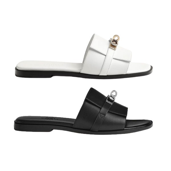 에르메스 줄리아 카프스킨 페르마브라스 하드웨어 샌들 주문제작 5~7일 (JD)