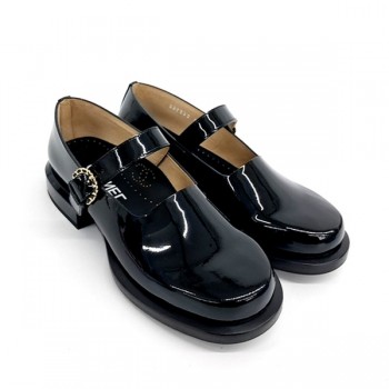 샤넬 페이턴트 레더 메리제인 로퍼 블랙