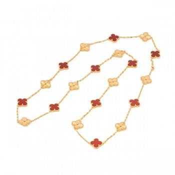 반클리프앤아펠 빈티지 알함브라 화이트골드 롱 목걸이 20 모티브 VCARP7R00